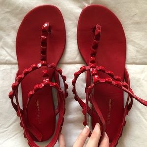 BCBG Generation Candy Red Studded Gladiator Sandals 🌹🍎🍒